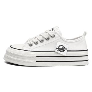 Женские низкие кеды из холста Tonlion, белые (Панда)