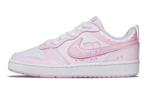 Nike Court Borough GS Frosting Pink Rabbit, Heartbeat Trace Balance Lightweight Low top Skateboard Shoes Women's Pink