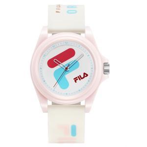 FILA Часы Dreamy Castle Collection Wrist Watch Quartz Movement Silicone Strap White Dial Women's Watch, [Pink Dreamy Castle]6568-002