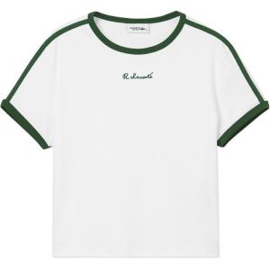 Обычная футболка женская LACOSTE, белый