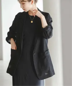 Длинный пиджак из легкой сетчатой ткани Noble, цвет Black