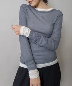 Прозрачный пуловер с круглым вырезом