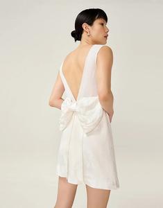 Платье Omnes Dresses Bowlyn, мини-платье из вискозы с цветочным жаккардом цвета слоновой кости