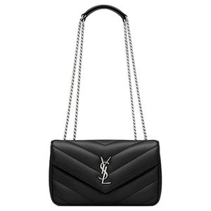 SAINT LAURENT Лулу Кожаный Рюкзак Маленький Женский Чёрный