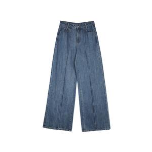 ELLE Джинсы женские деним синие умеренно широкие