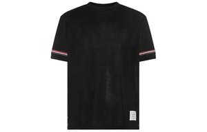 Футболка с полосками и детализированным кроем THOM BROWNE, Морской синий