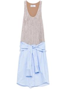 Giuseppe Di Morabito платье мини со стразами, синий