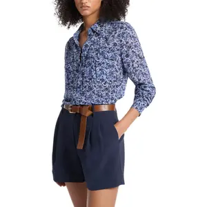 MICHAEL KORS Рубашка MMK SS24 женская темно-синяя