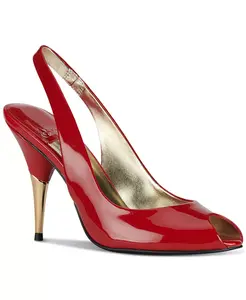 Туфли Charis с открытым мысом и ремешком на щиколотке Jeffrey Campbell, красный