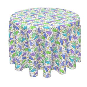 Круглая скатерть, 100% полиэстер, 70 дюймов, круглые, руки и глаза зомби