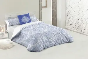 Комплект постельного белья AZAHAR синего цвета (2 предмета) Hosteline