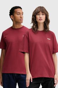 Хлопковая футболка Barrow, бордовый