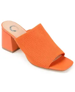 Женские босоножки-шлепанцы Lorenna на блочном каблуке Journee Collection, оранжевый