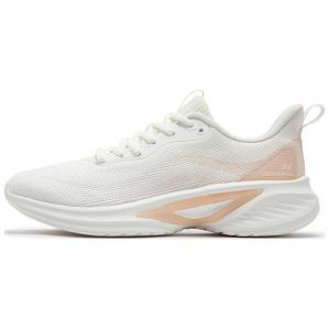 Женские противоскользящие износостойкие низкие повседневные кроссовки для бега бело-оранжевые 361°, Feather White/Smoothie Peach