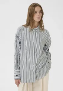 Блузка kbegoni на пуговицах Karen By Simonsen, Ombre Blue Stripe