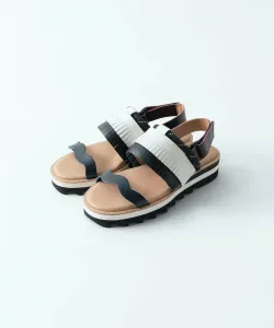 Сандалии с бахромой и поясом Tricot, цвет 89D.Brown