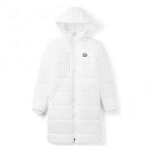 Куртка long hooded puffer jacket 'white' Vans, белый