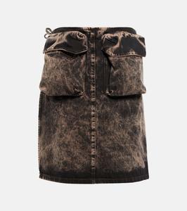 Джинсовая юбка миди Miu Miu, Nero