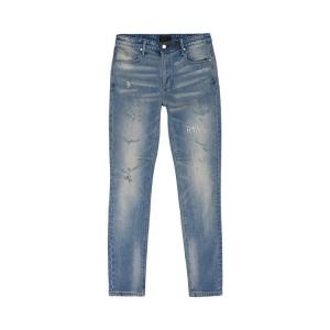Джинсы RtA Light Wash Distressed Skinny Jeans, Blue