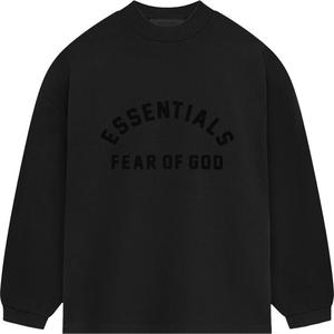 Футболка Fear of God Essentials Heavy Jersey Long-Sleeve  'Jet Black', черный