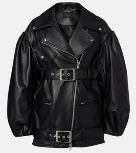 Кожаный косуха с поясом Simone Rocha, Black