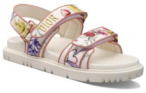 Диоровские пляжные сандалии DiorAct женские белые