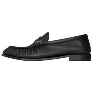 Лоферы Le Loafer Slip On SAINT LAURENT, черный
