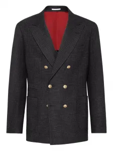Двубортный пиджак Brunello Cucinelli, серый