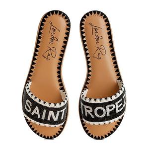 Женские босоножки Getaway на плоской подошве с бисером London Rag, Black