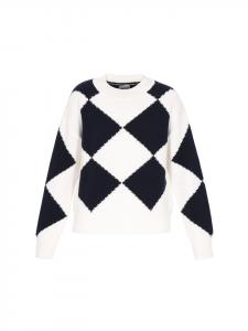 Женский свитер темно-синего цвета с оттенком белого DreiMaster Maritim