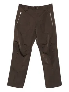 Брюки с карманами на молнии RANRA, коричневый