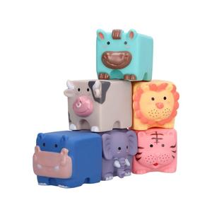 Животные Сафари - мягкие сенсорные блоки 6 шт. HABARRI