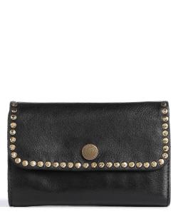 Кошелек из зернистой яловой кожи Campomaggi, черный