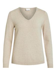 Свитер Vila Dünner Strick Basic Stretch Sweater VIRIL, бежевый