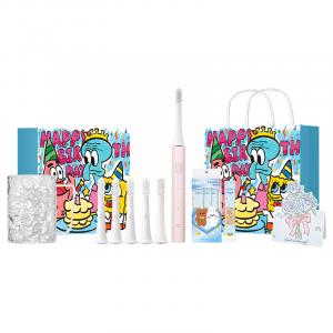 Электрическая зубная щетка MI Unisex Couple's Soundwave Vibration с щетиной DuPont, набор T100 Limited Xingji Xiaomi, розовый