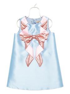Платье-оригами с бантом Hucklebones London, синий