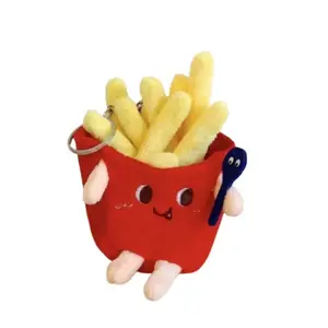 Милый креативный плюшевый кулон French Fries Burger, высота 12,5 см/8 см CHUNTUSHU