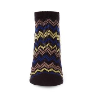 Женские носки Color zag running soft-fit cotton-rich low cut Memoi, Black