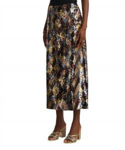 Келли Харлекин Секвин Юбка в золоте Rixo, золотой