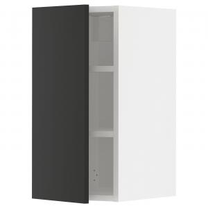 Настенный шкаф с полкой, белый/матовый антрацит Nickebo, 30x60 см IKEA Metod