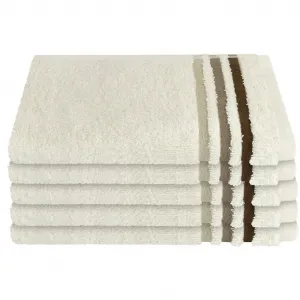 Гостевые полотенца Skyline Color из 100% хлопка с элегантной полосатой каймой MADE IN GREEN by OEKO-TEX Schiesser, кремовый