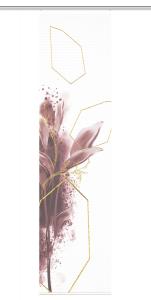 Панельная штора полупрозрачная 60/245 см, розовый