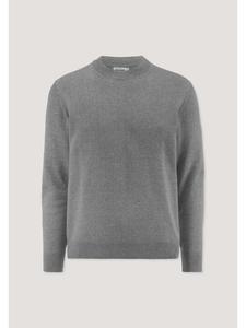 Вязаный пуловер Hessnatur Regular из чистого органического хлопка серого цвета