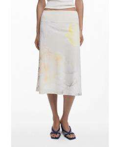 Женская юбка миди с эластичным поясом Desigual, Light gray