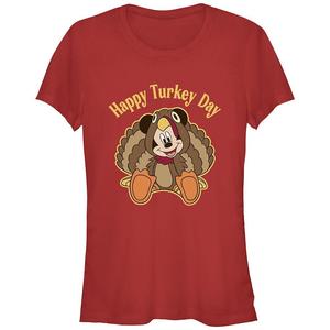 Детская футболка с рисунком Микки Мауса Happy Turkey Day от Disney, красный