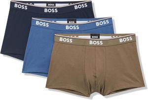 BOSS мужские трусы 3 шт, разноцветные, с крупным логотипом, Black Dusk/Black Dusk/Black Dusk