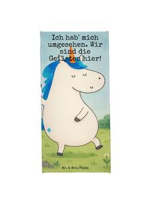 Mr. & Mrs. Panda Полотенце с изображением белого единорога и надписью