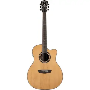 Акустическая гитара Washburn Apprentice AG70CEK Grand Auditorium Acoustic Electric Guitar with Hardshell Case, Natural
