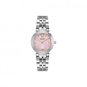 VERSACE Классические наручные часы Fretwork Stud Collection с кварцевым механизмом, синий циферблат 32 мм, женские