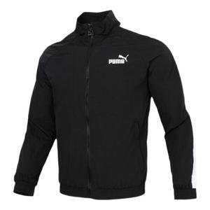 Куртка logo sports windproof stand collar woven jacket black Puma, черный